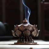  Lư xông đốt trầm hương hoa sen 