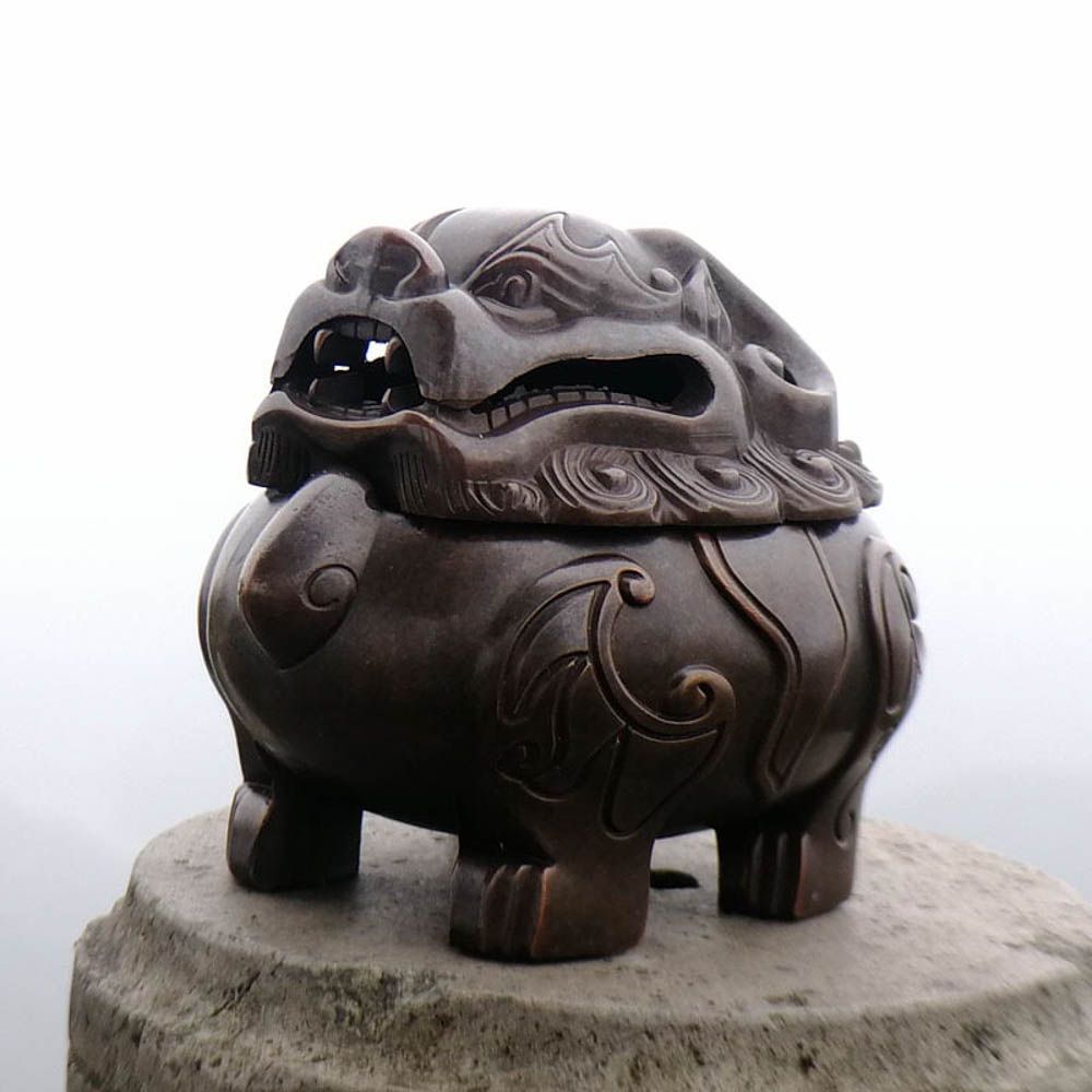  Lư xông đốt trầm hương bằng đồng linh thú CTM1 