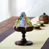  Lư xông đốt trầm hương bằng đồng nắp thủy tinh CTM3 