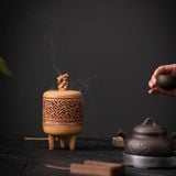  Lư xông đốt trầm hương chân cao dáng cổ CTM1 