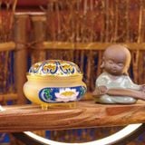  Lư xông đốt trầm hương hoa sen thủy tinh CTM6 