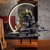  Tiểu cảnh thác khói phong cảnh non nước 