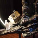  Tiểu cảnh thác khói phong cảnh non nước 