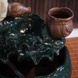  Tiểu cảnh thác khói phong thủy Phật Di Lặc 