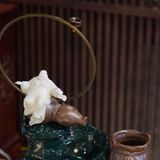  Tiểu cảnh thác khói phong thủy Phật Di Lặc 