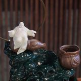  Tiểu cảnh thác khói phong thủy Phật Di Lặc 