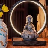  Thác khói trầm hương đĩa tròn hình phật 