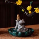  Thác khói ếch trên lá sen 