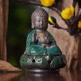  Lư xông đốt trầm hương Như Lai tọa liên hoa 