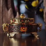 Lư xông đốt trầm hương Tây Tạng cổ 