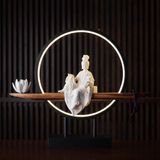  Thác khói trầm hương đĩa tròn Quan Âm CTM1 