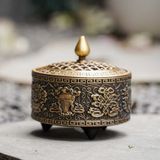  Lư xông đốt trầm hương bát bảo bằng đồng CTM1 