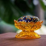  Lư xông đốt trầm hương hoa sen thủy tinh CTM1 