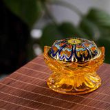  Lư xông đốt trầm hương hoa sen thủy tinh CTM1 