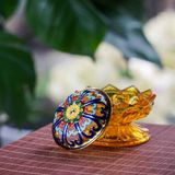  Lư xông đốt trầm hương hoa sen thủy tinh CTM1 
