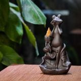  Thác khói ếch trên lá sen 