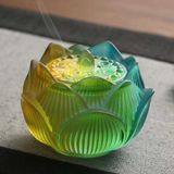  Lư xông đốt trầm hương hoa sen thủy tinh CTM3 