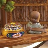  Lư xông đốt trầm hương hoa sen thủy tinh CTM6 