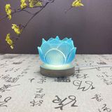  Lư xông đốt trầm hương hoa sen thủy tinh CTM3 