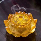  Lư xông đốt trầm hương hoa sen thủy tinh CTM2 