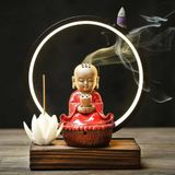  Thác khói trầm hương đĩa tròn hình phật 