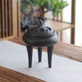  Lư xông đốt trầm hương bằng gốm chân cao CTM4 