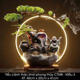  Tiểu cảnh thác khói phong thủy cao cấp CTM8 