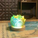  Lư xông đốt trầm hương hoa sen thủy tinh CTM3 