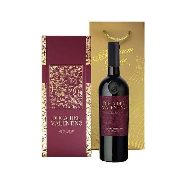 Rượu Vang Ý Duca Del Valentino Appassimento Puglia Igt 16% - 750Ml (Kèm Hộp)