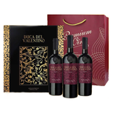 Set 3 Chai Rượu Vang Ý Duca Del Valentino Appassimento Puglia Igt 16% - 750Ml (Hộp Gỗ)