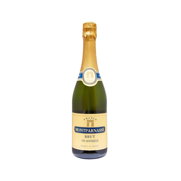 Rượu Sparkling Pháp Montparnasse Vin Mousseux Brut Sparkling Vin de France 10.5% - 750ML