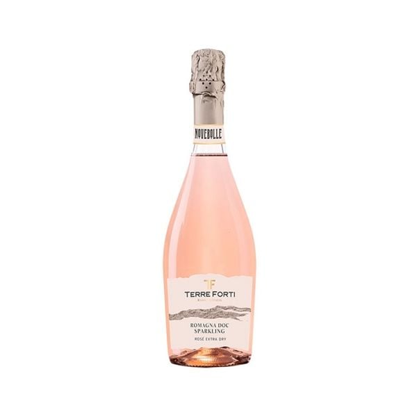 Rượu Vang Hồng Ý Terre Forti Novebolle Rose Sparkling Extra Dry Romagna Doc - 750 Ml