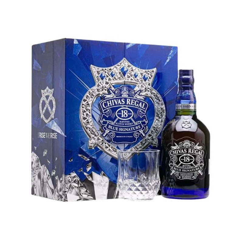 Rượu Whisky Chivas Regal 18 Blue Signature Năm 70Cl - Hộp Quà F25