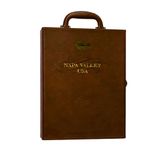 Hộp Rượu Vang Hoàng Gia Đôi Lớn - Mẫu Hộp Da Nâu