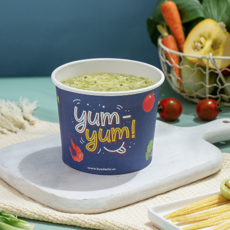  Cháo đậu lăng - cải thìa 