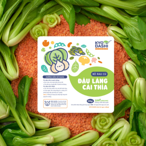  Cháo đậu lăng - cải thìa 