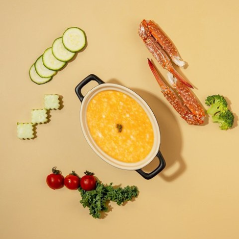  Cháo ghẹ rau củ 