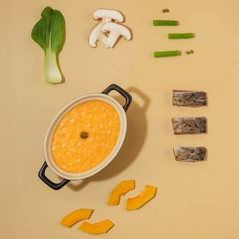  Cháo cá quả rau củ 