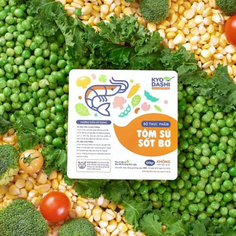  Cháo tôm sú sốt bơ 