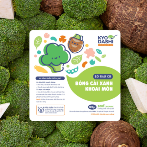  Cháo khoai môn - bông cải xanh 