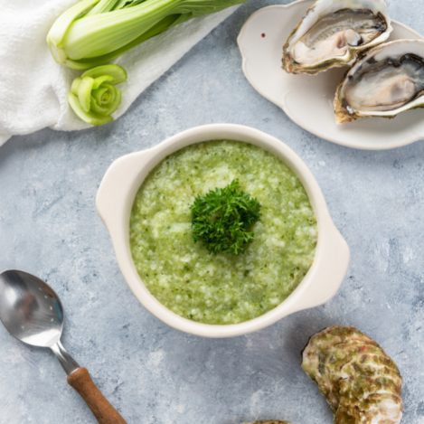  Cháo hàu sữa rau củ 