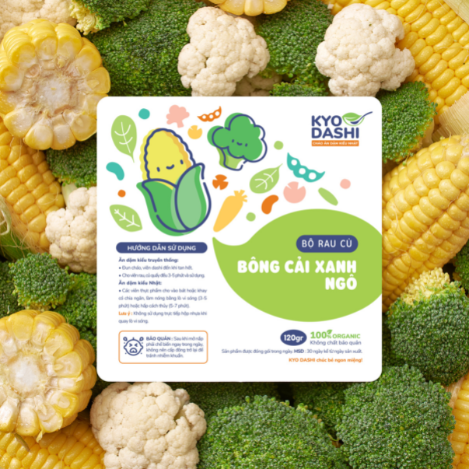  Cháo ngô - bông cải xanh 