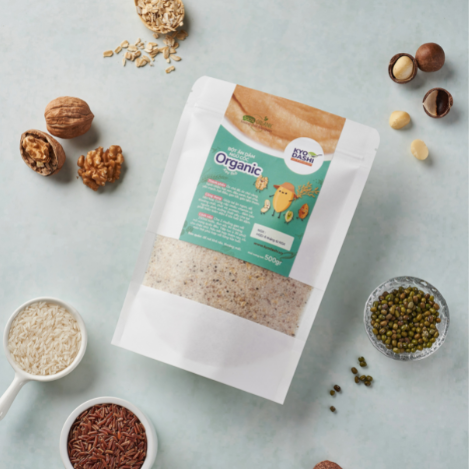  Bột ăn dặm ngũ cốc organic xay thô 