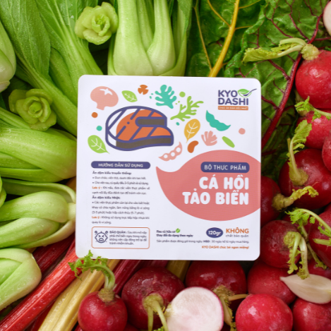  Cháo cá hồi tảo biển 