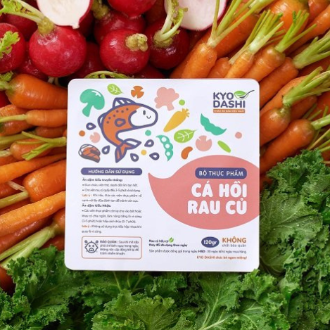  Cháo cá hồi rau củ 