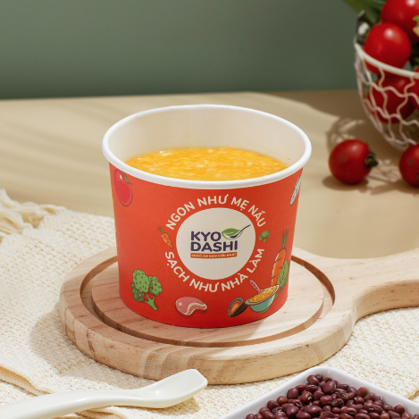  Cháo đậu lăng - cải bó xôi 