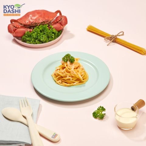  Mỳ Ý Sốt Kem Cua Biển 
