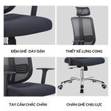  Ghế Làm Việc Ngả Lưng Lưới - Ghế Công Thái Học TIDO-GXTH-312-N 