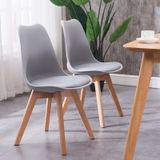  Ghế nhựa chân gỗ Kachi Eames có nệm lót 