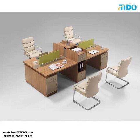  Bàn Làm Việc Cụm 4 Người TI-CUM4-02 